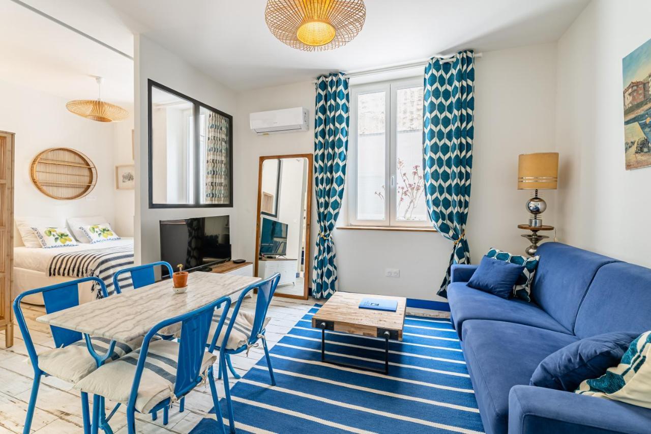 Studio Bleu 29M2, 120M Vieux-Port , Clim ,Wifi, Acces Autonome Avec Code Marsiglia Esterno foto